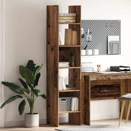 Шкаф за книги Старо дърво 40 x 35 x 180 см Инженерно дърво
