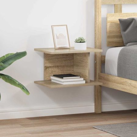 Нощно шкафче 2 pcs Сонома дъб 40 x 30 x 25 см Инженерно дърво