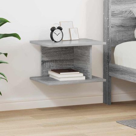 Нощно шкафче Сив Сонома 40 x 30 x 25 см Инженерно дърво