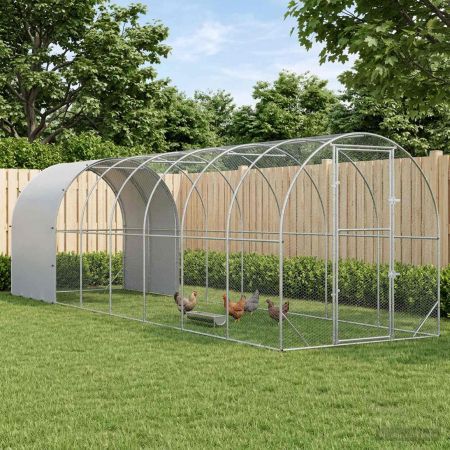 Кокошарник Сребристо 800 x 200 x 200 см Поцинкована стомана