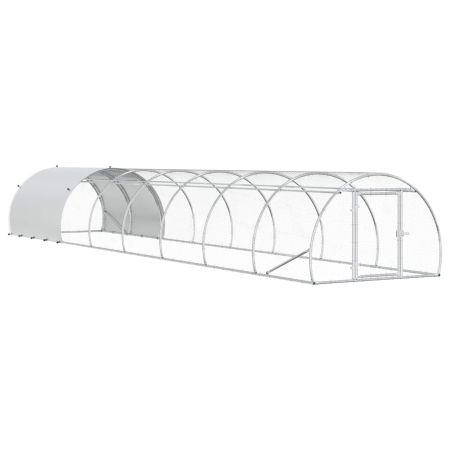 Кокошарник Сребристо 800 x 150 x 100 см Поцинкована стомана