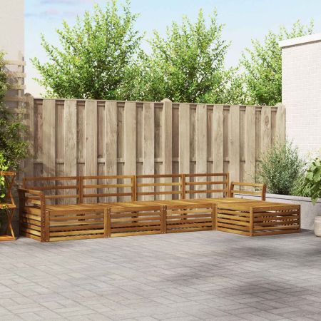 Комплект дивани за открито 5 pcs Естествен