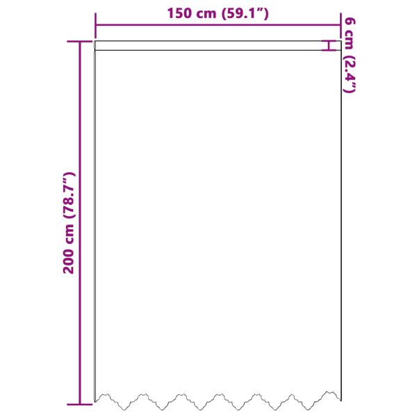 Перде от дантела Бяло 200 x 150 cm Полиестер
