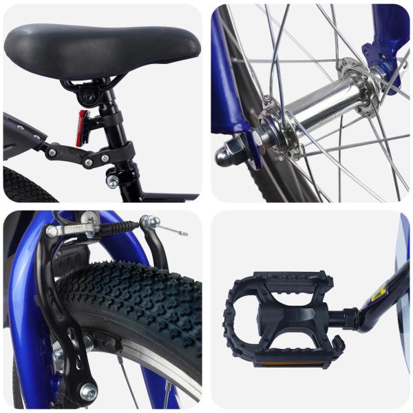 Детски Велосипед 20 инча за 6–11 години Черно