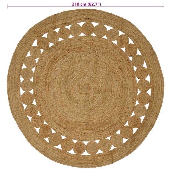 Килим Естествен Ø 210 cm юта