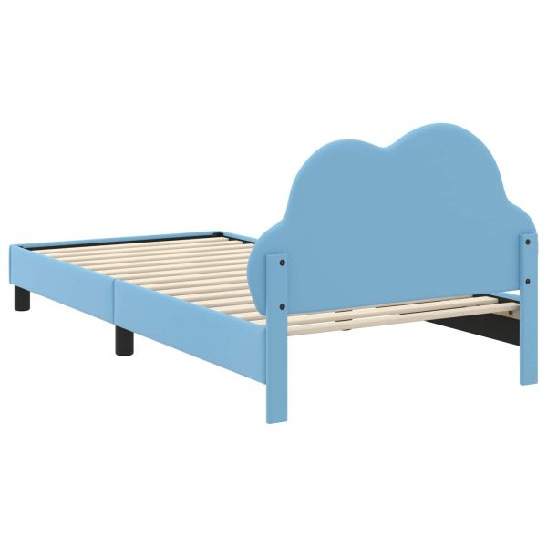 Легло за деца с табла Синьо 80 x 200 cm PU