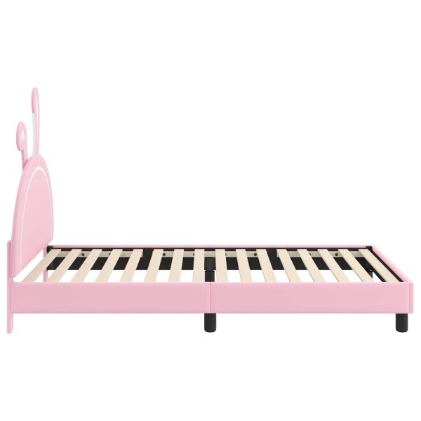 Легло за деца с табла Розово 80 x 200 cm PU