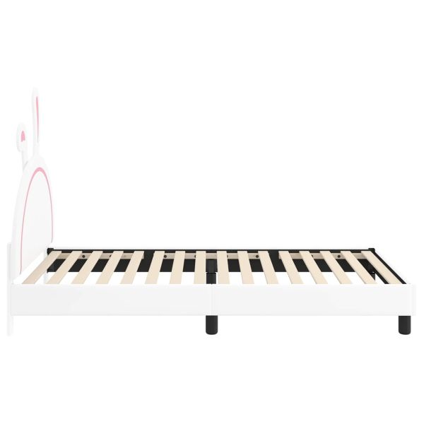 Легло за деца с табла Бяло 90 x 190 cm PU