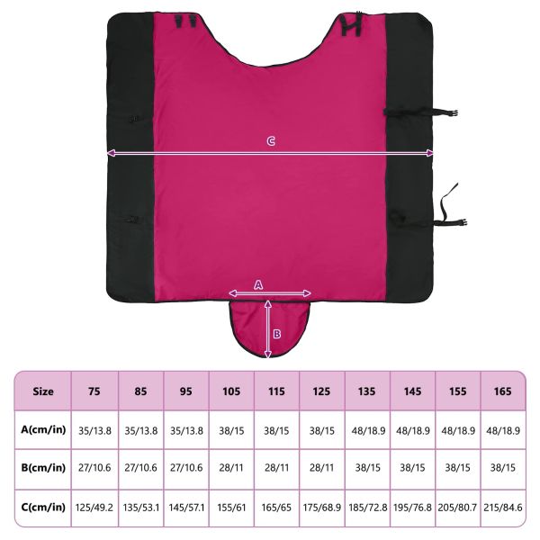 Конско одеяло Розово и черно 155 cm Полиестер