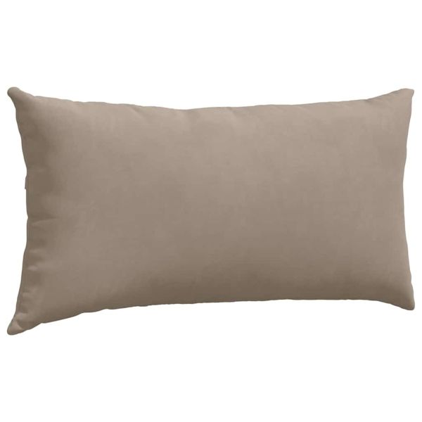 Диван възглавници 2 pcs Таупе 80 x 40 cm текстил
