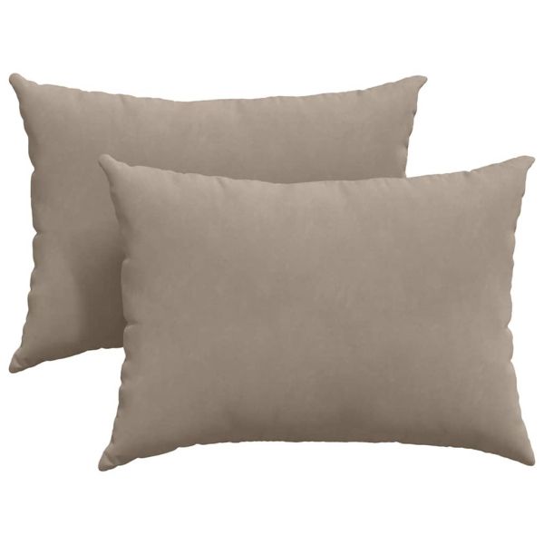 Диван възглавници 2 pcs Таупе 70 x 50 cm текстил
