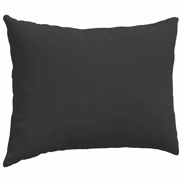 Диван възглавници 2 pcs Черно 70 x 50 cm текстил