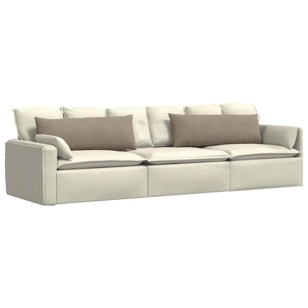 Диван възглавници 2 pcs Таупе 120 x 40 cm текстил