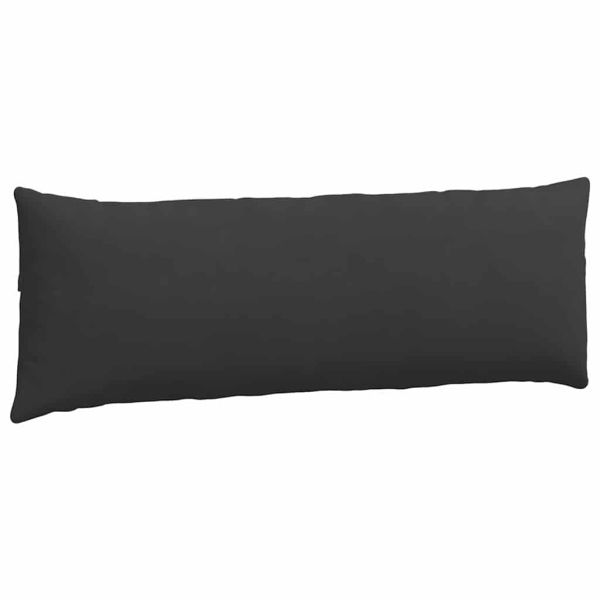 Диван възглавници 2 pcs Черно 120 x 40 cm текстил