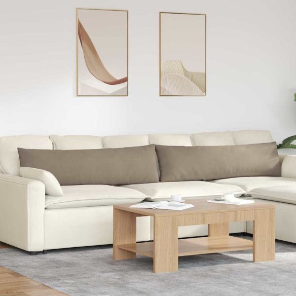 Диван възглавници 2 pcs Таупе 145 x 40 см текстил