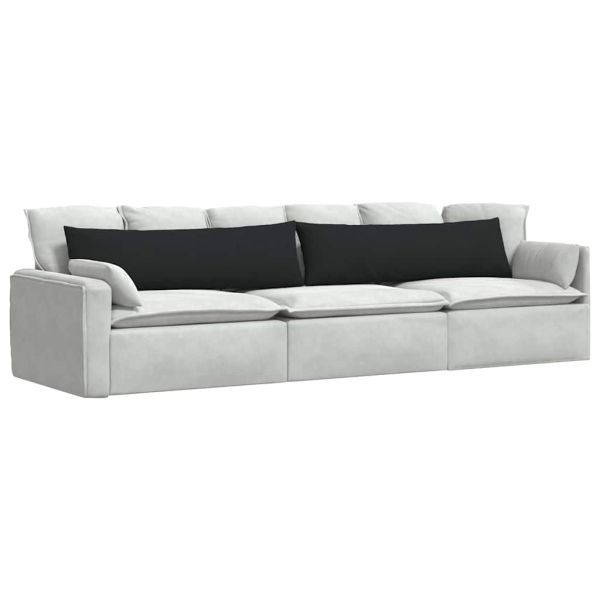 Диван възглавници 2 pcs Черно 145 x 40 см текстил