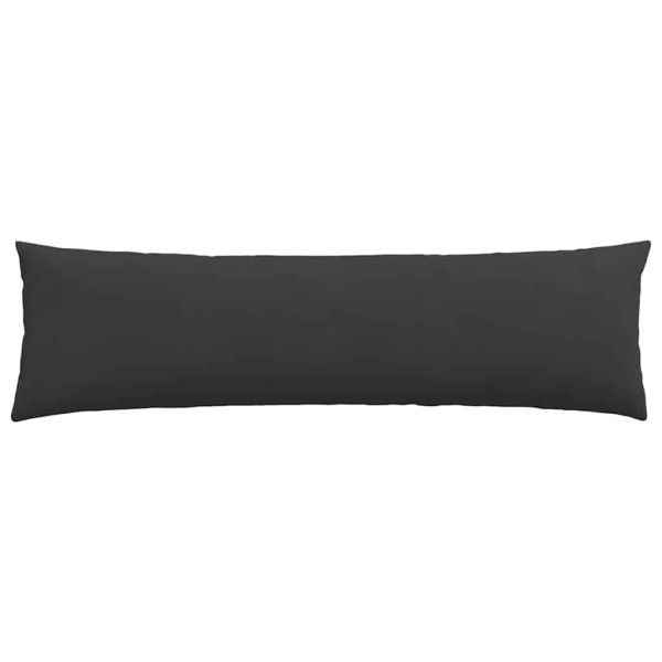 Диван възглавници 2 pcs Черно 145 x 40 см текстил
