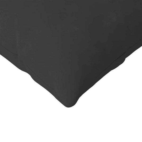Диван възглавници 2 pcs Черно 145 x 40 см текстил