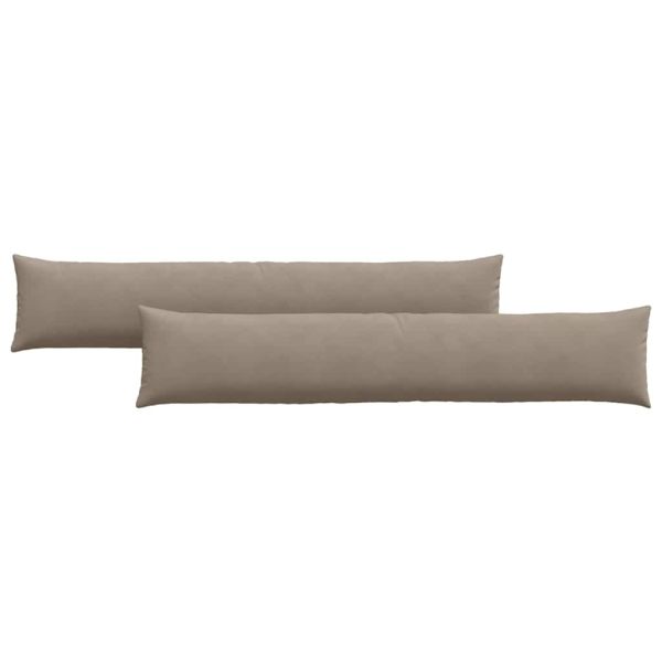 Диван възглавници 2 pcs Таупе 200 x 40 см текстил