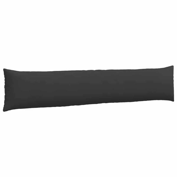 Диван възглавници 2 pcs Черно 200 x 40 см текстил