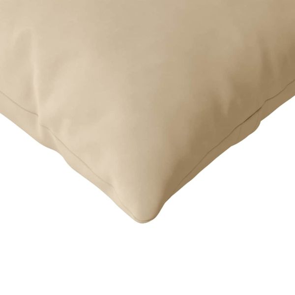 Диван възглавници 2 pcs Крем 200 x 40 см текстил