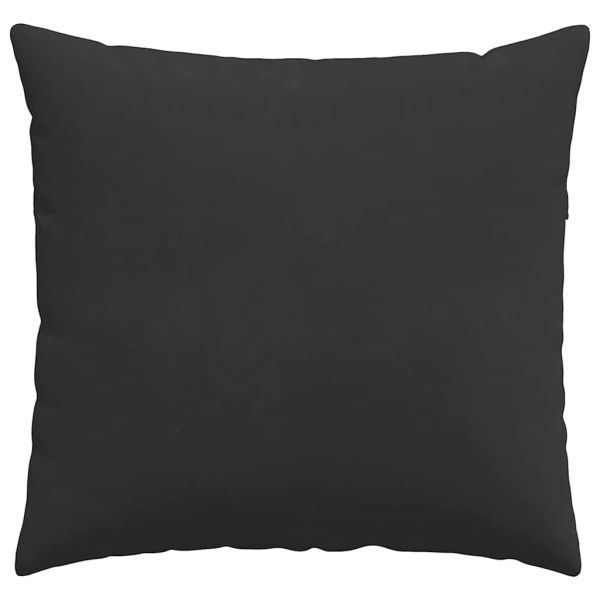 Диван възглавници 2 pcs Черно 45 x 45 cm текстил