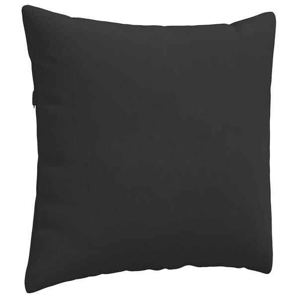 Диван възглавници 2 pcs Черно 45 x 45 cm текстил
