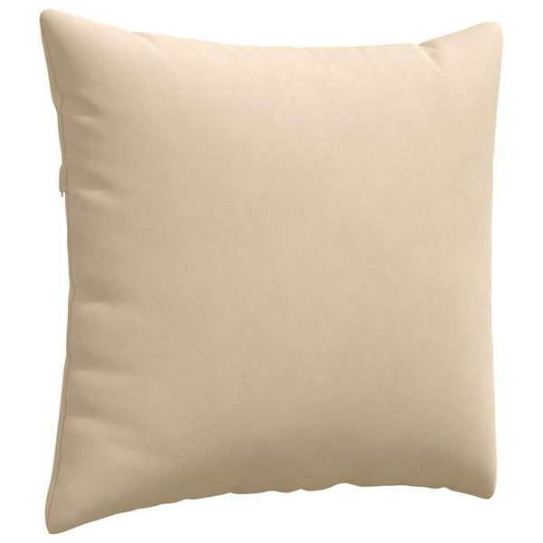 Диван възглавници 2 pcs Крем 45 x 45 cm текстил