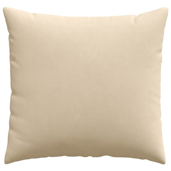 Диван възглавници 2 pcs Крем 50 x 50 cm текстил