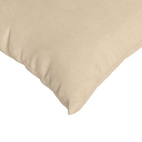 Диван възглавници 2 pcs Крем 50 x 50 cm текстил