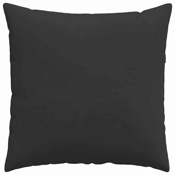 Диван възглавници 2 pcs Черно 60 x 60 cm текстил