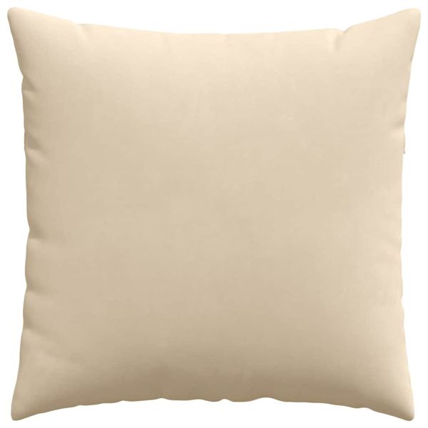 Диван възглавници 2 pcs Крем 60 x 60 cm текстил