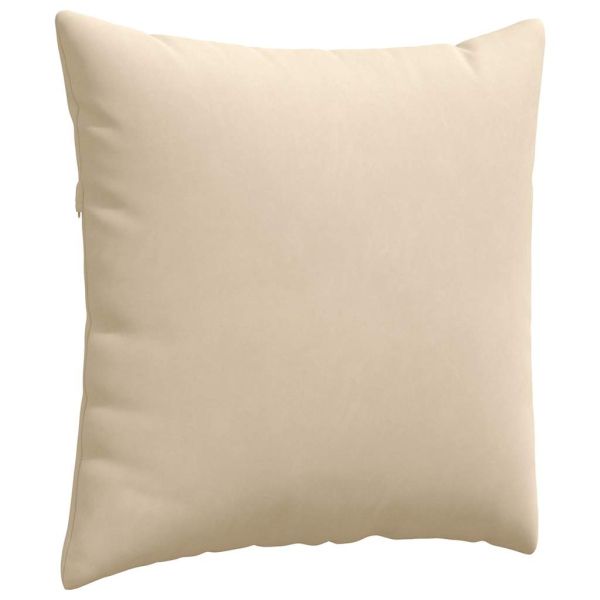 Диван възглавници 2 pcs Крем 80 x 80 cm текстил