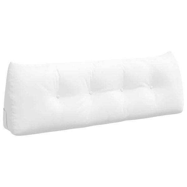Възглавница за гръб Бяло 140 x 24 x 50 см текстил