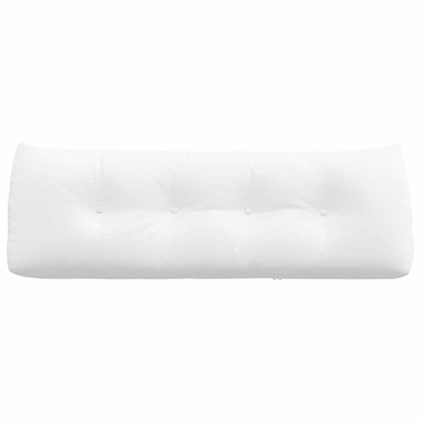 Възглавница за гръб Бяло 140 x 24 x 50 см текстил