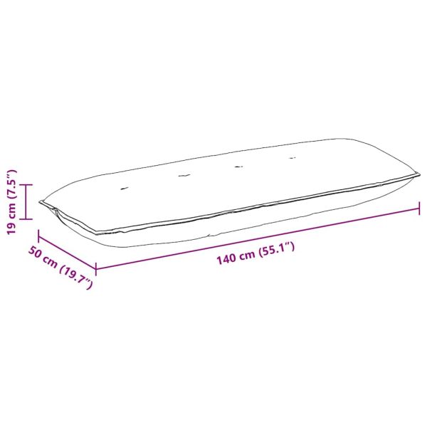 Възглавница за гръб Синьо 140 x 19 x 50 см текстил