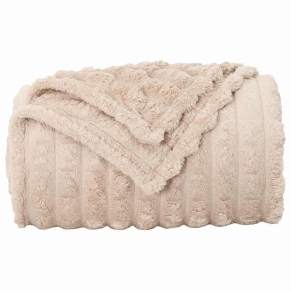 Одеала за хвърляне 6 pcs Бежово 200 x 150 cm Мека вълна