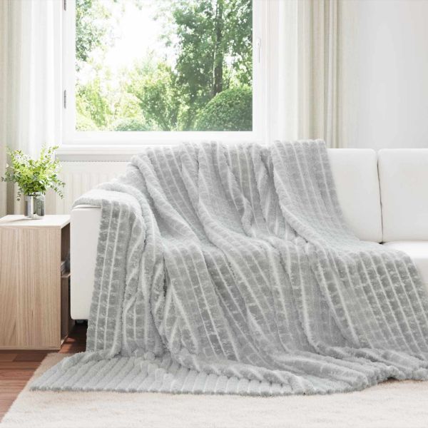 Одеала за хвърляне 6 pcs Сив 240 x 220 cm Мека вълна