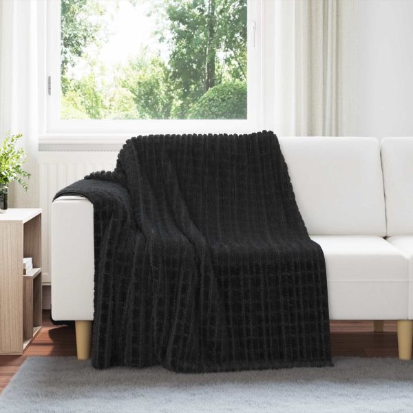Одеала за хвърляне 6 pcs Черно 200 x 150 cm Мека вълна