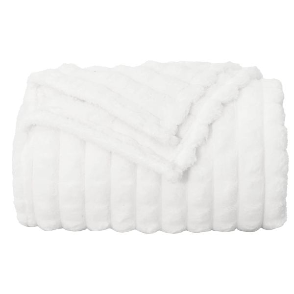 Одеала за хвърляне 6 pcs Бяло 240 x 220 cm Мека вълна