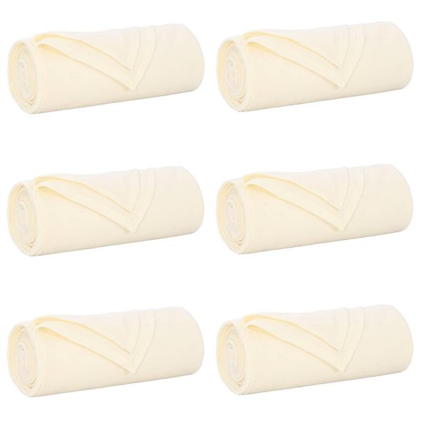 Одеала за хвърляне 6 pcs Крем 240 x 220 cm Мека вълна