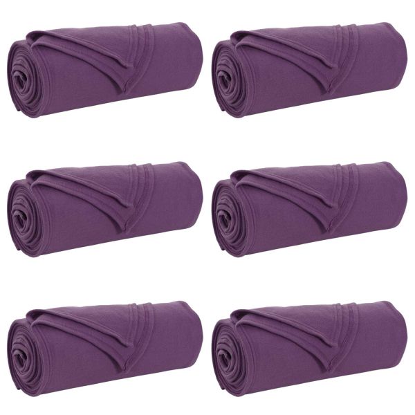 Одеала за хвърляне 6 pcs Лилаво 200 x 150 cm Мека вълна