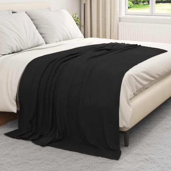 Одеала за хвърляне 24 pcs Черно 200 x 150 cm Мека вълна