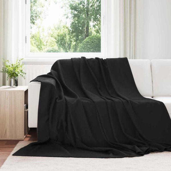 Одеала за хвърляне 24 pcs Черно 270 x 240 см Мека вълна