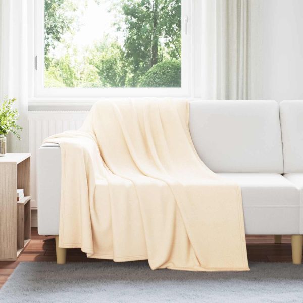 Одеала за хвърляне 24 pcs Крем 200 x 150 cm Мека вълна