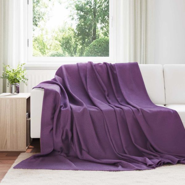 Одеала за хвърляне 24 pcs Лилаво 240 x 220 cm Мека вълна