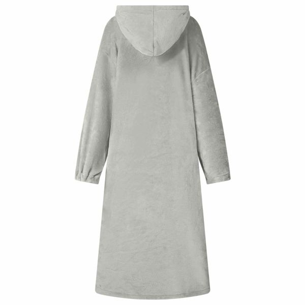 Одеяло с качулка Сив l Фланела