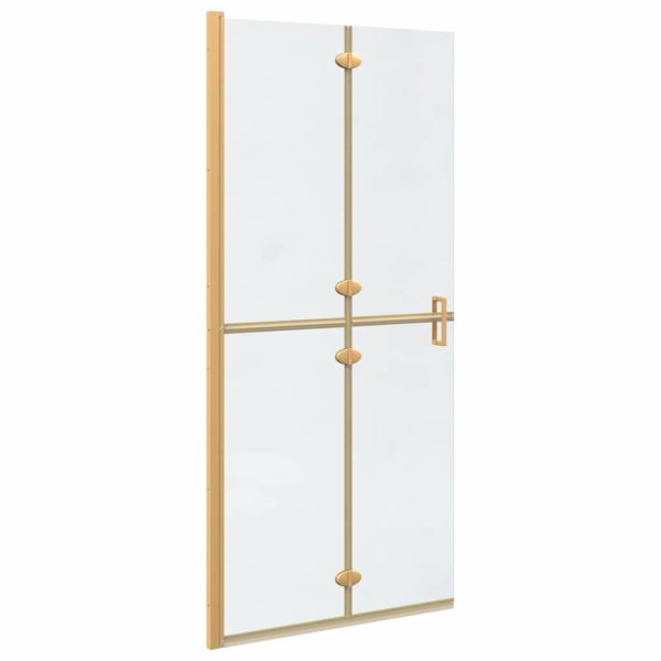 Стена за душ с влизане Златист 90 x 6.5 x 190 см