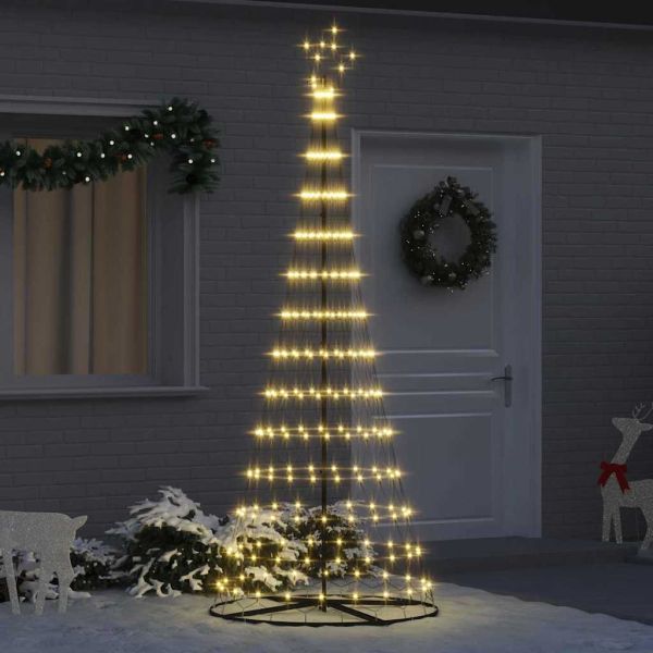 LED Коледна Елха Топло бяло 250 cm Метал