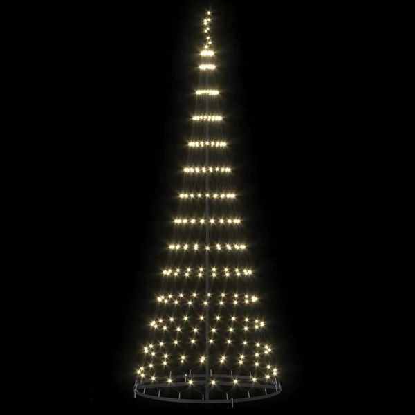 LED Коледна Елха Топло бяло 250 cm Метал